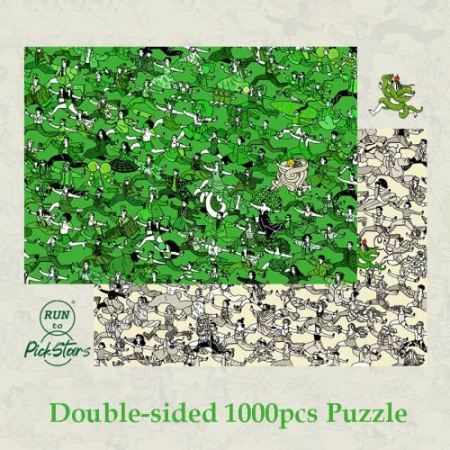 Double-sided Puzzle 1000pcs-Pickstars-Green Wilderness