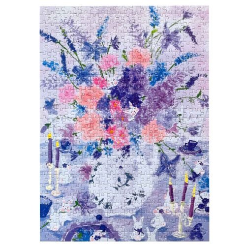 Kessing Puzzle-Flower and Rabbit (3) 500pcs Jigsaw Puzzle-Kessing-Flower and Rabbit