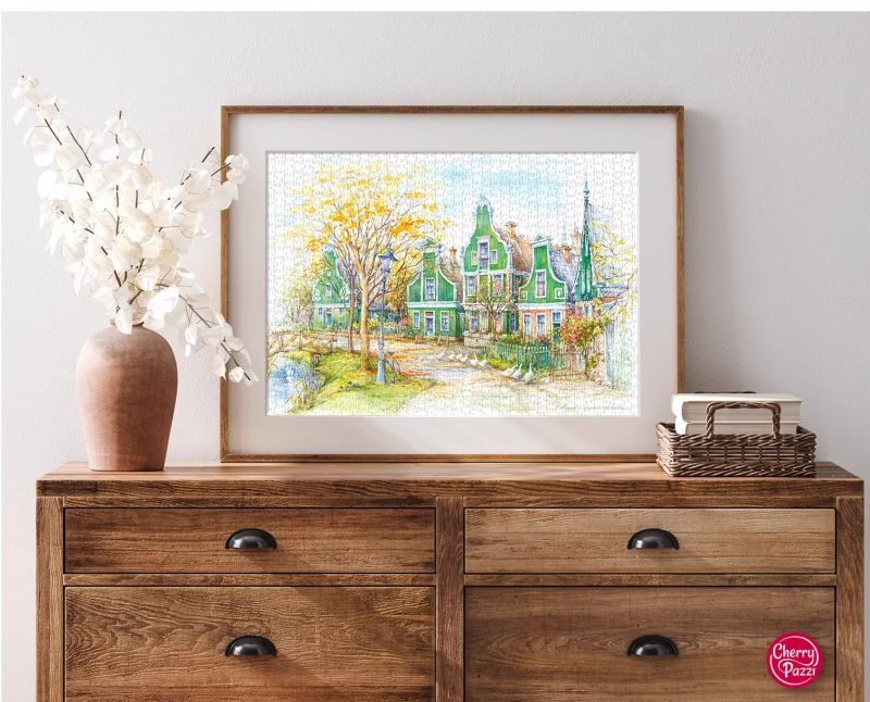 Cherry Pazzi-1000pcs Jigsaw Puzzle-La ville de Zaanse Schans