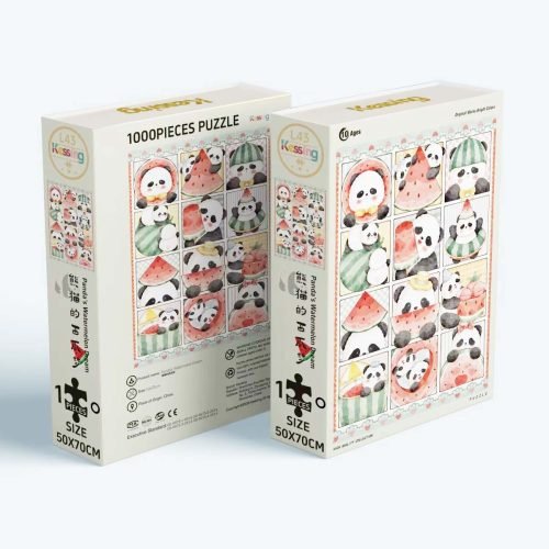 Panda's Watermelon Dream (1) 1000pcs Jigsaw Puzzle-Kessing-Panda's Watermelon Dream