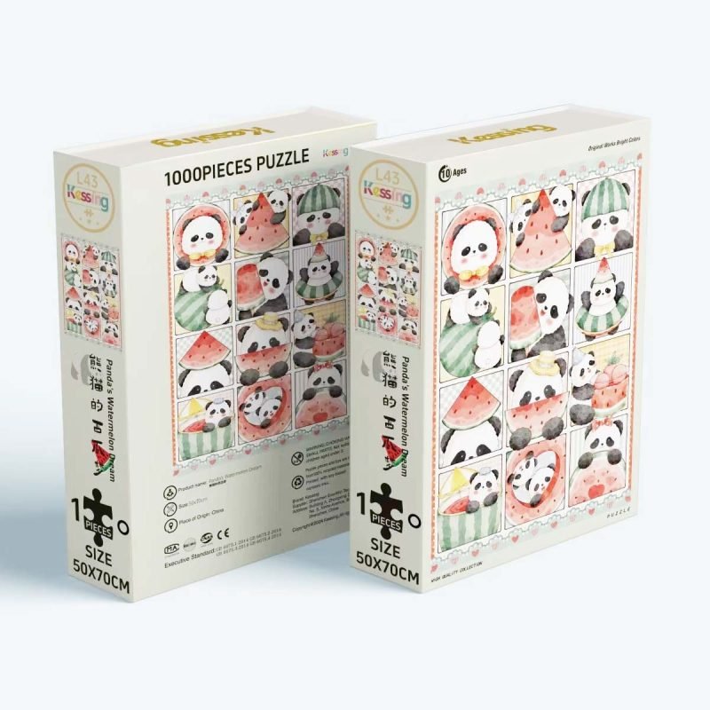 1000pcs Jigsaw Puzzle-Kessing-Panda's Watermelon Dream