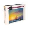 1000 Jigsaw Puzzle-Kibifufu-Ship at Sunset off Cap Martin