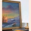 1000 Jigsaw Puzzle-Kibifufu-Ship at Sunset off Cap Martin