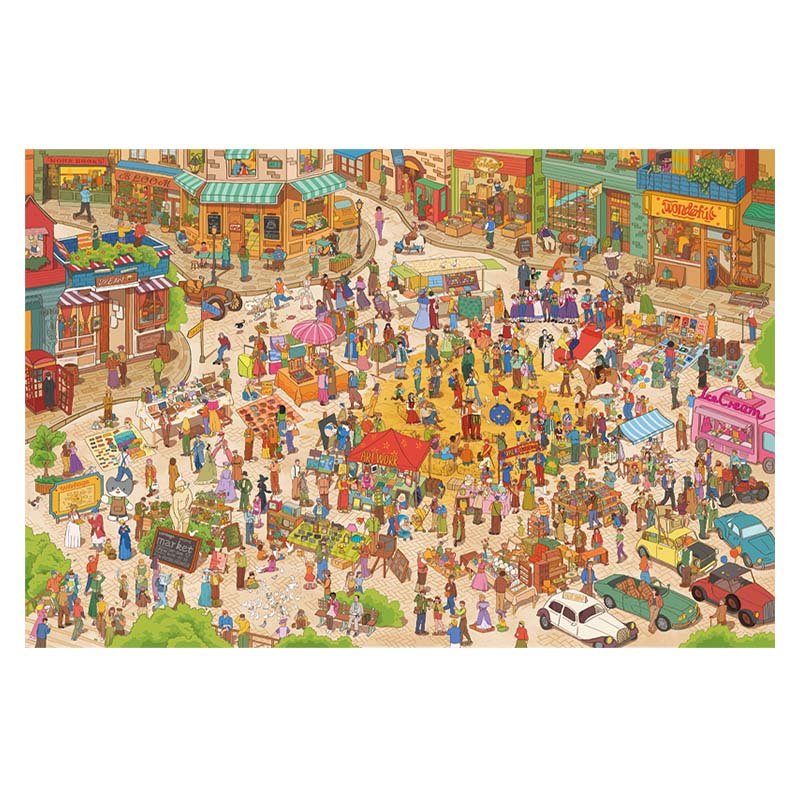 Shopping at the market (2) Momibook-Shopping at the Market-1000 Piece Jigsaw Puzzle