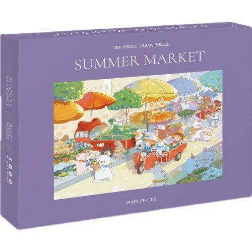 Pixel Pieces-1000 Piece Puzzle-Summer Market