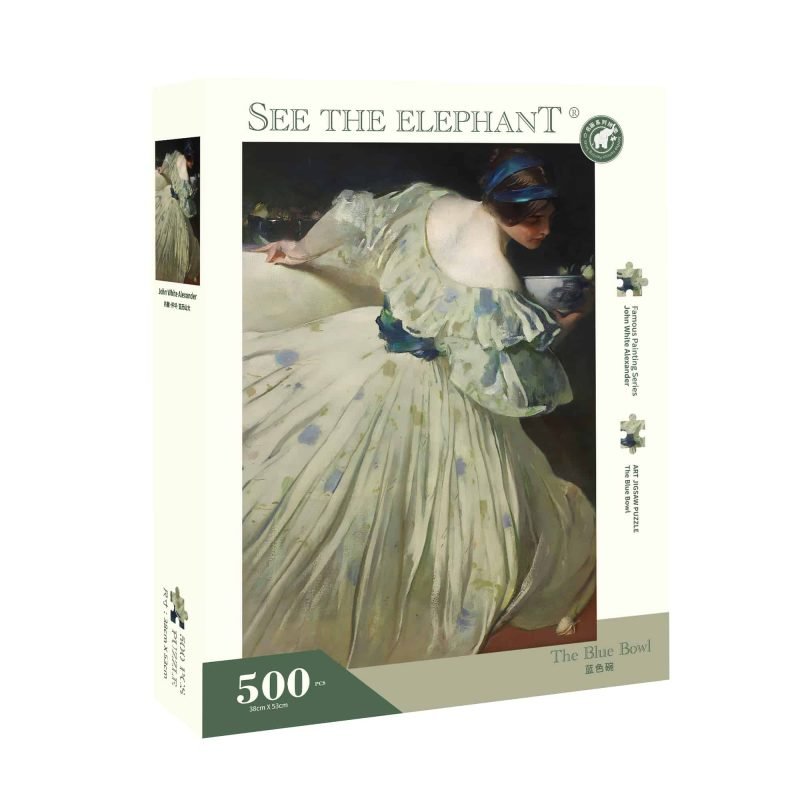 500pcs Jigsaw Puzzle-See the Elephant-The Blue Bowl