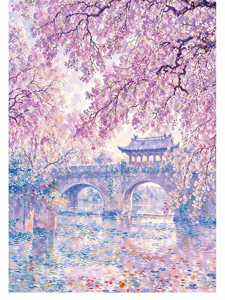 Vinlaa Puzzle-Bridge Bloom1 500pcs Jigsaw Puzzle-Vinlaa-Bridge Bloom