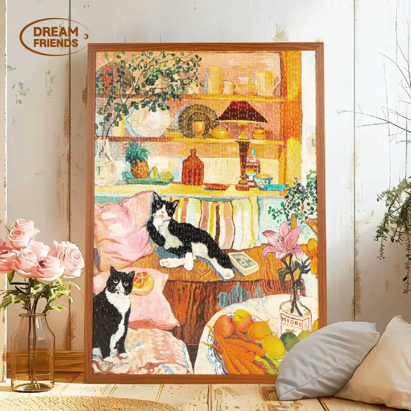 1000 Jigsaw Puzzle-Dream Friends-Afternoon Cat