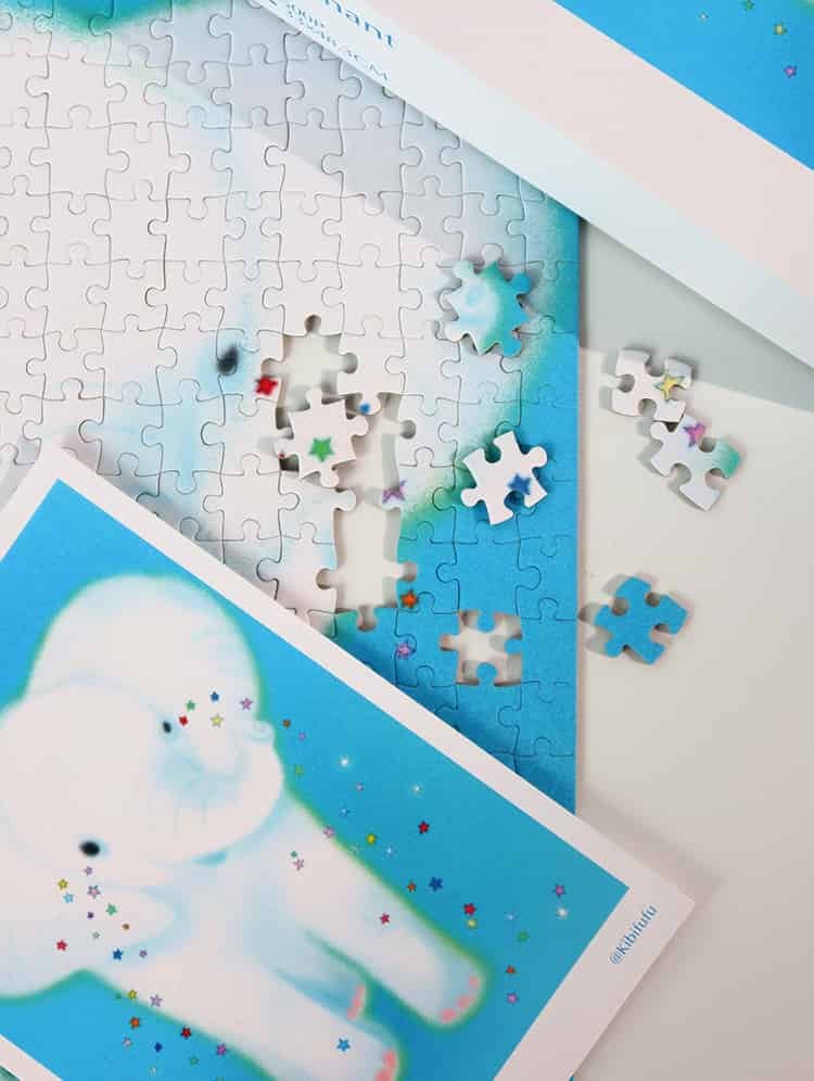 Bling Star Elephant (5) 500pcs Jigsaw Puzzle-Kibifufu-Bling Star Elephant