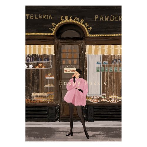 Happy Puzzle-500 Piece Puzzle-Bonjour