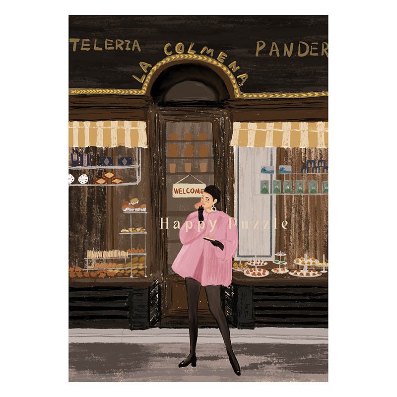 Happy Puzzle-500 Piece Puzzle-Bonjour