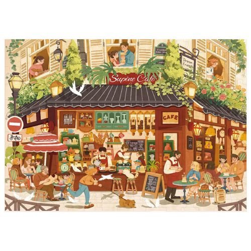1000 Jigsaw Puzzle-Dream Friends-Cafe in the Corner
