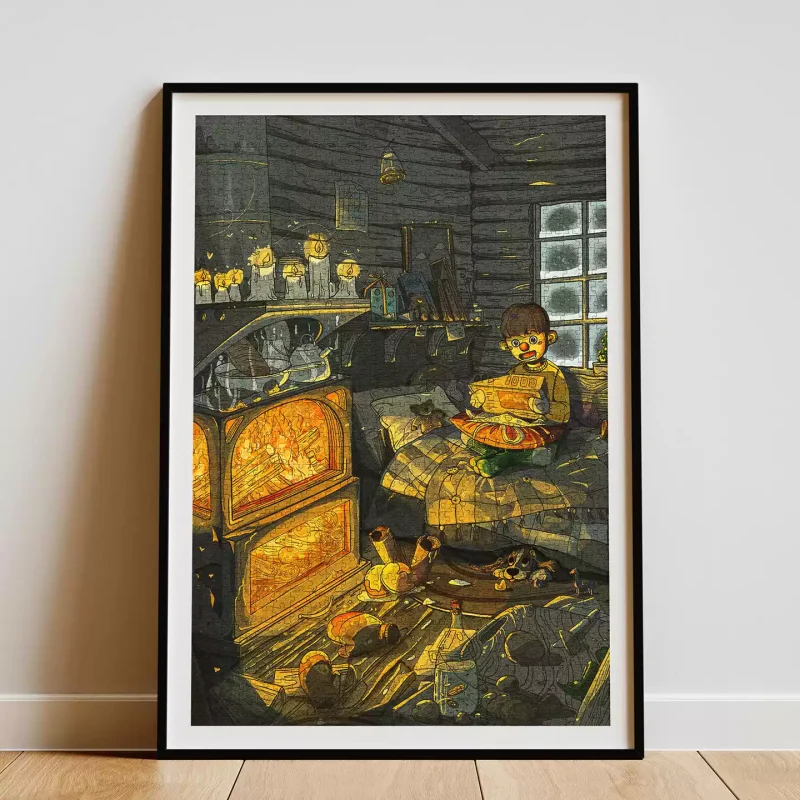 Dear Puzzle-1000pcs Jigsaw Puzzle-Fireplace