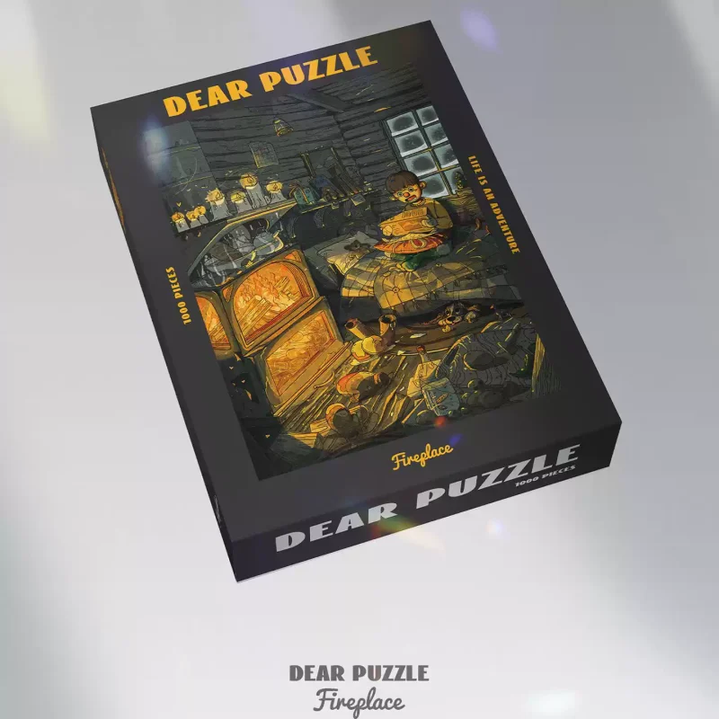 Dear Puzzle-1000pcs Jigsaw Puzzle-Fireplace