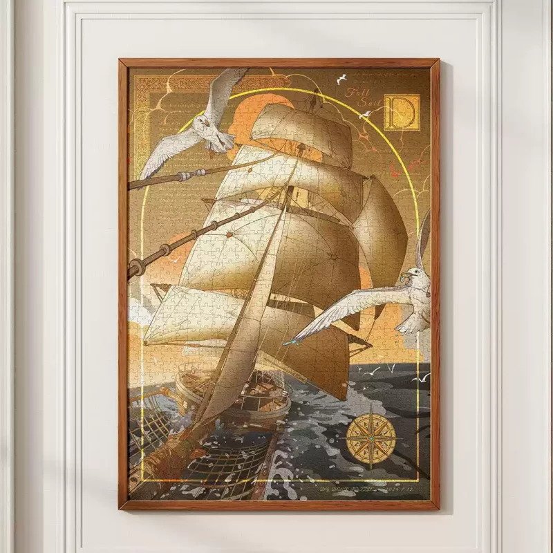 Dear Puzzle-Full Sail (3) Dear Puzzle-1000pcs Jigsaw Puzzle-Full Sail