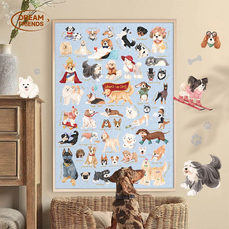 1000 Jigsaw Puzzle-Dream Friends-Dog Family