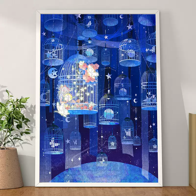 Dreaming in Cages (2) 1000 Jigsaw Puzzle-Gill Lill-Dreaming in Cages