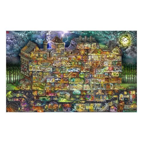 4000pcs Plastic Jigsaw Puzzles-3djp-Halloween Shadows and Secrets of the Dark Night
