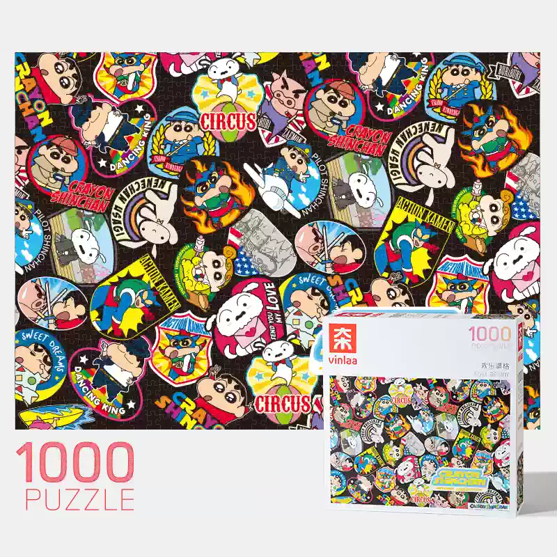 Happy Shinchan1 1000pcs Jigsaw Puzzle-Vinlaa-Crayon Shinchan-Happy Shinchan