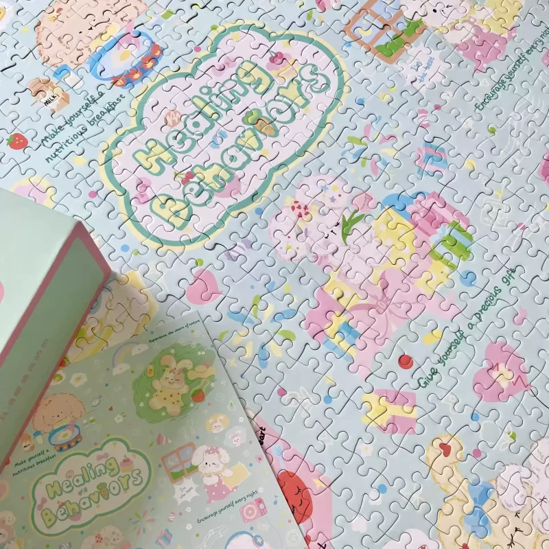 Fingertip-chacha-1000pcs Jigsaw Puzzle-Healing Rabbits