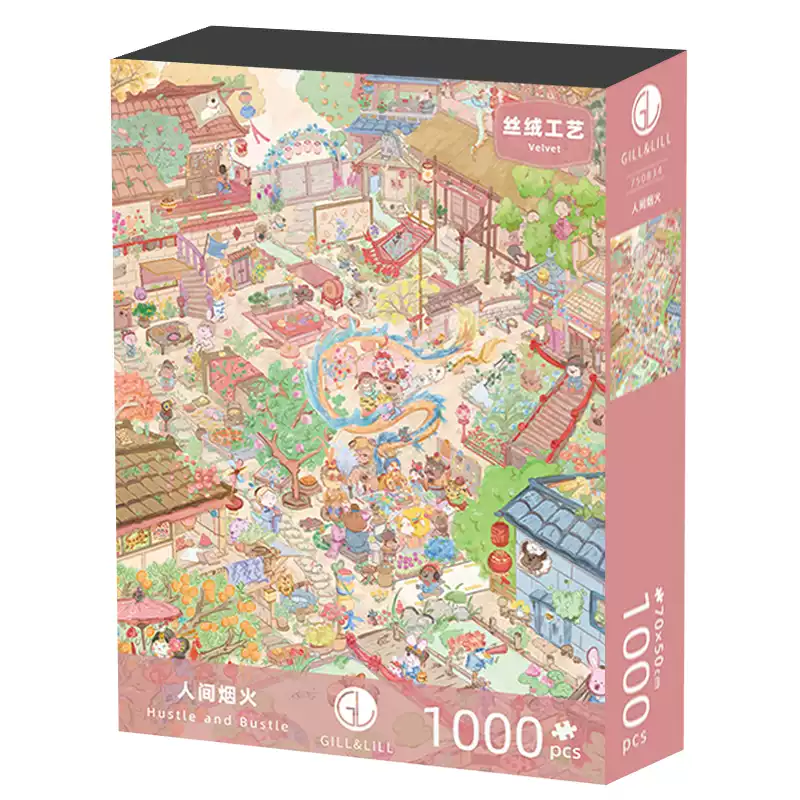 Gill Lill-1000 Jigsaw Puzzle-Hustle and Bustle
