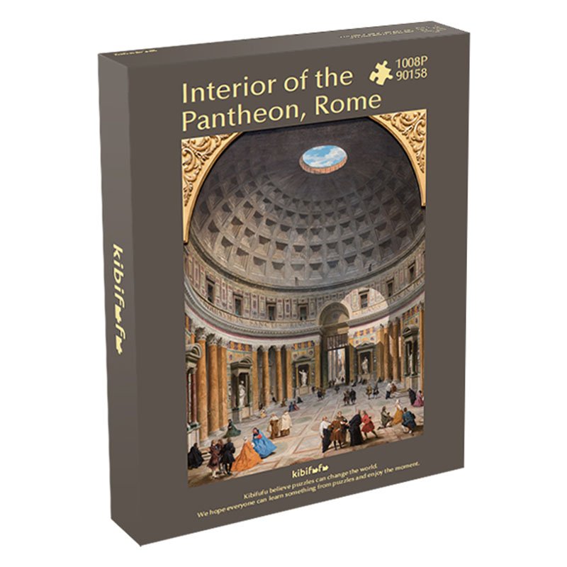 Interior of the Pantheon, Rome (1) 1000 Jigsaw Puzzle-Kibifufu-Interior of the Pantheon, Rome