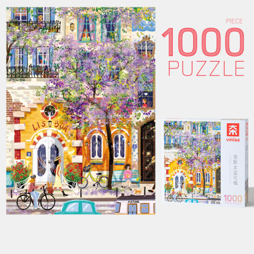 1000pcs Jigsaw Puzzle-Vinlaa-Lisbon Jacaranda