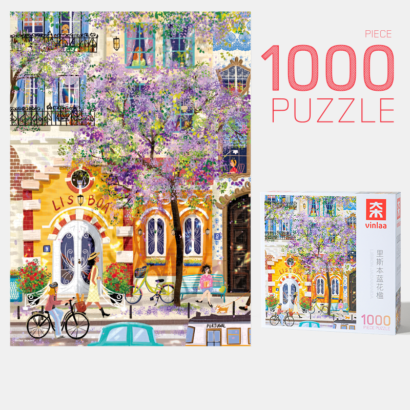 Lisbon Jacaranda 1000pcs Jigsaw Puzzle-Vinlaa-Lisbon Jacaranda