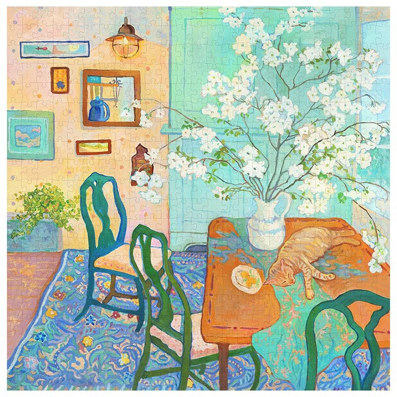 Happy Puzzle-500 Piece Puzzle-Little Lazy Cat