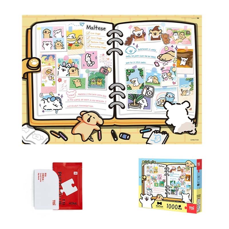 1000pcs Jigsaw Puzzle-Toi-Puppy Memory Book