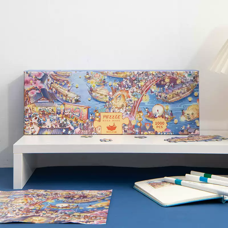 Momibook-Raccoon Dogs Along the River-1000 Piece Jigsaw Puzzle