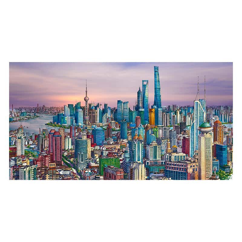 3000pcs Plastic Jigsaw Puzzles-3djp-Shanghai's Pudong A Skyline Reborn