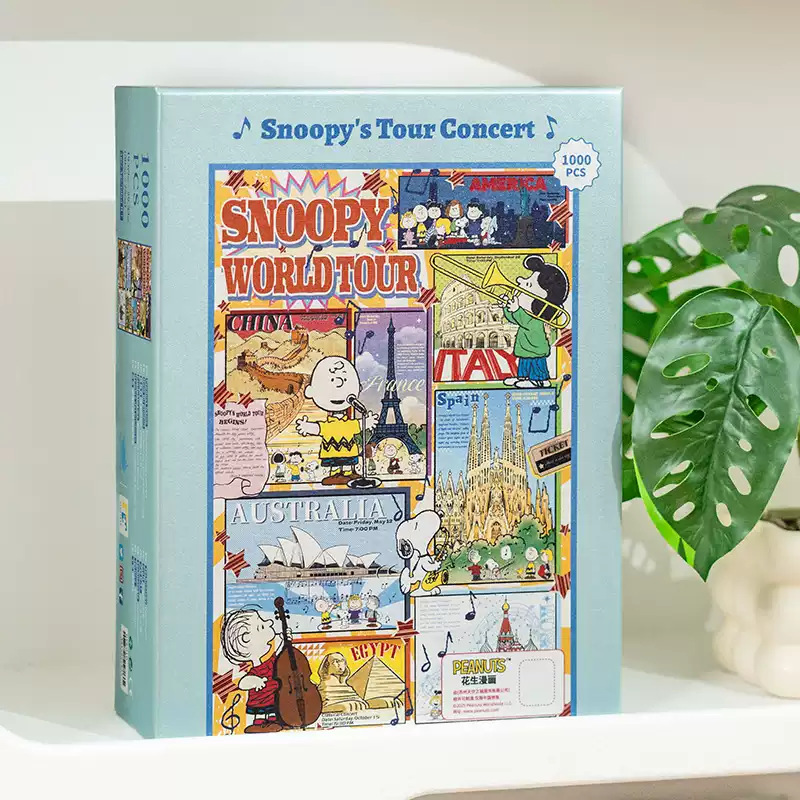 Momibook-Snoopy World Tour-1000 Piece Jigsaw Puzzle