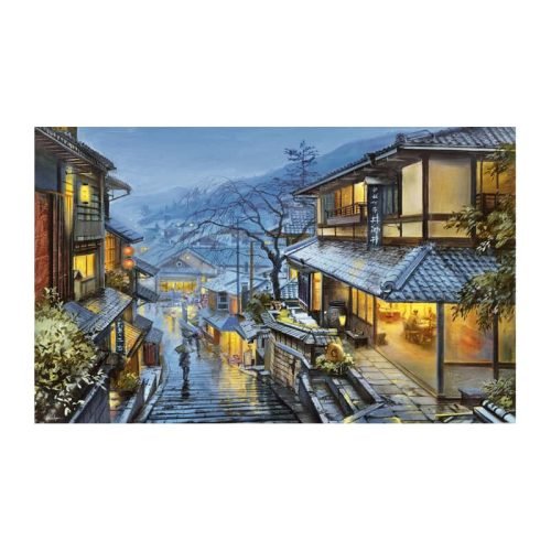 4000pcs Plastic Jigsaw Puzzles-3djp-Strolling Through an Ancient Capital in the Rain
