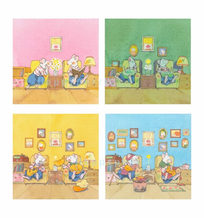 Happy Puzzle-500 Piece Puzzle-The Four Seasons of Mousie-Autumn