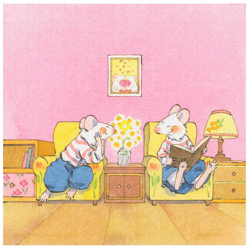 The Four Seasons of Mousie-Spring Happy Puzzle-500 Piece Puzzle-The Four Seasons of Mousie-Spring