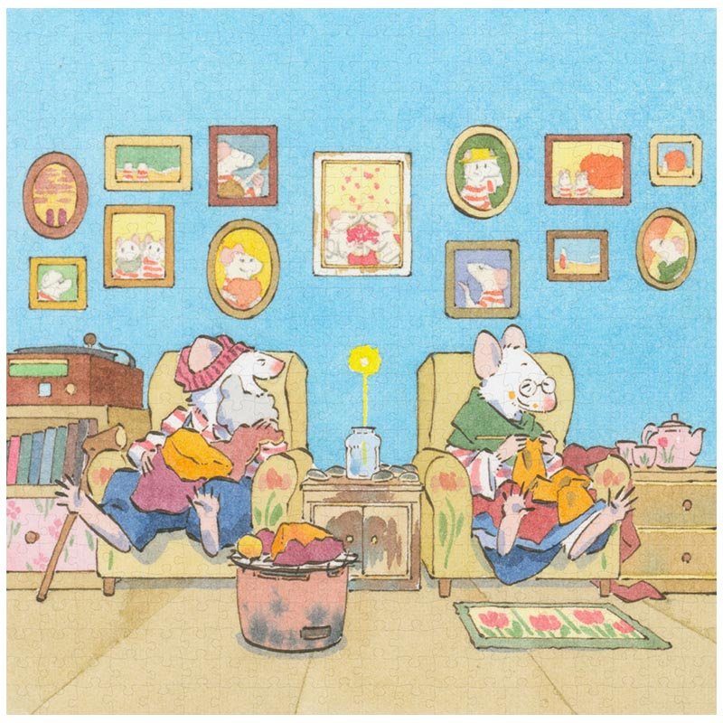 Happy Puzzle-500 Piece Puzzle-The Four Seasons of Mousie-Winter