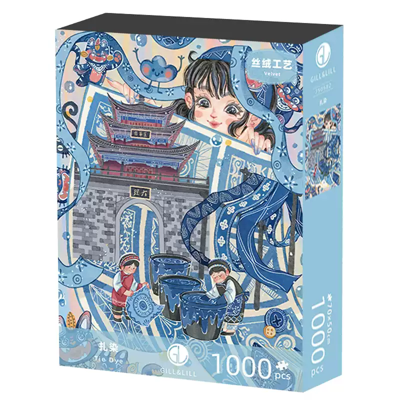 1000 Jigsaw Puzzle-Gill Lill-Tie Dye