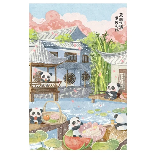 Momibook-Travelling Pandas-1000 Piece Jigsaw Puzzle