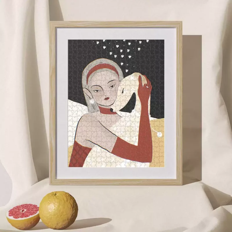 Happy Puzzle-500 Piece Puzzle-Under the Aurora