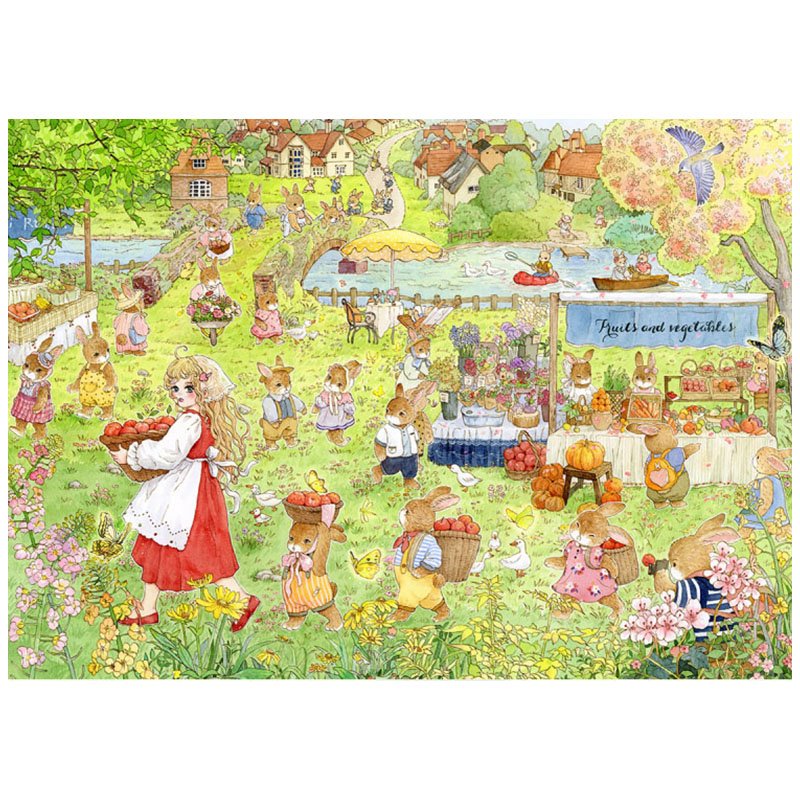 1000pcs Jigsaw Puzzle-Minute Puzzle-Xixi Rabbit Spring Fair