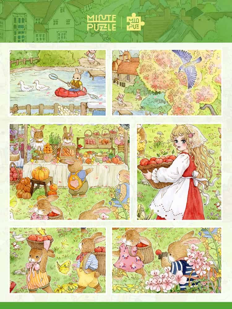 1000pcs Jigsaw Puzzle-Minute Puzzle-Xixi Rabbit Spring Fair