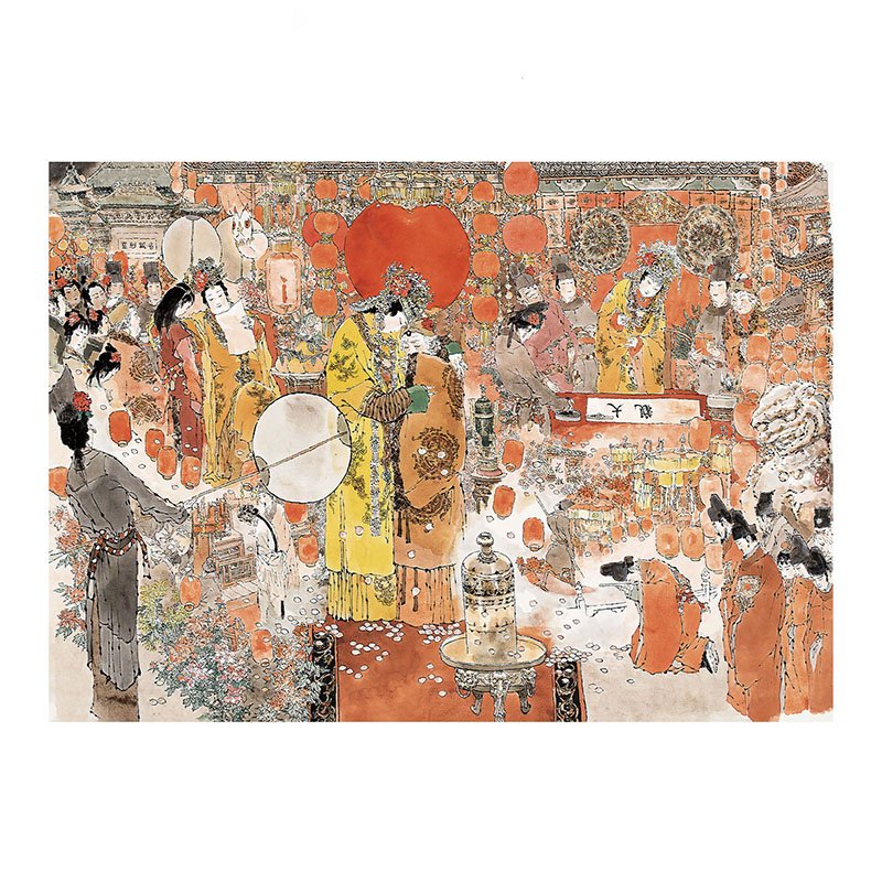 1000pcs Puzzle-Seren Art-Yuanchun's Home Visit From Dream of the Red Chamber