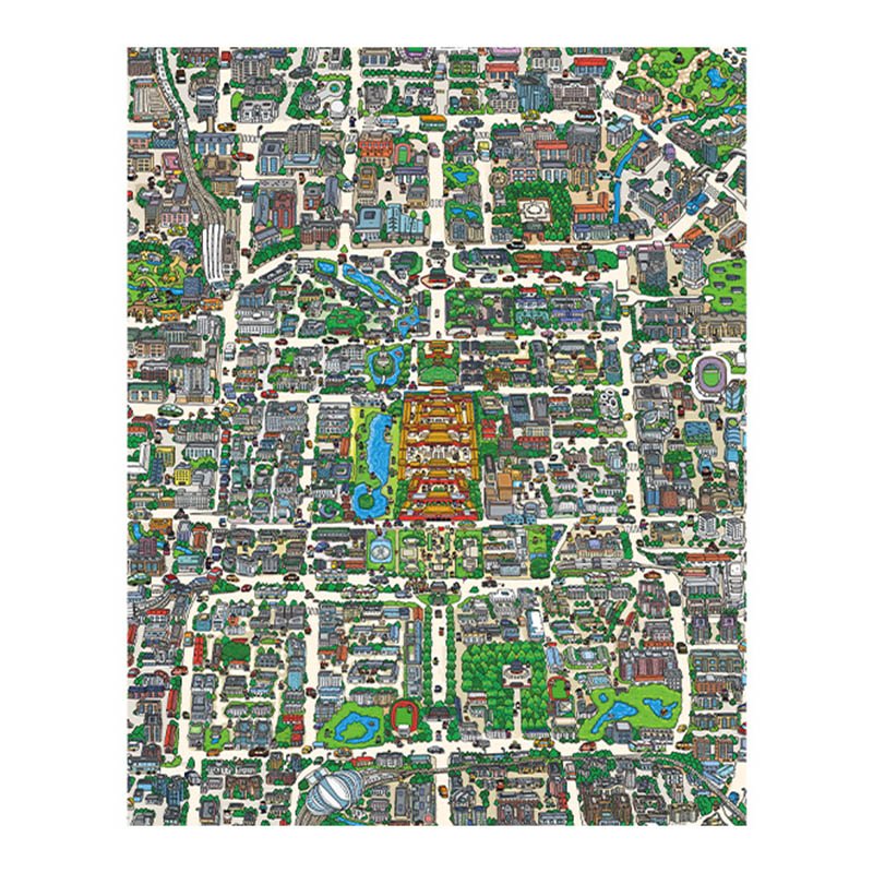 Plastic Jigsaw Puzzles 2000pcs-3djp-Beijing Map