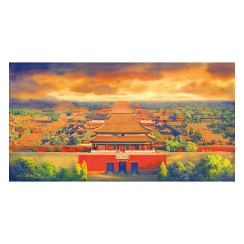 3djp puzzle-The Forbidden City under Radiant Light-3000pcs (3) 3000pcs Plastic Jigsaw Puzzles-3djp-The Forbidden City under Radiant Light