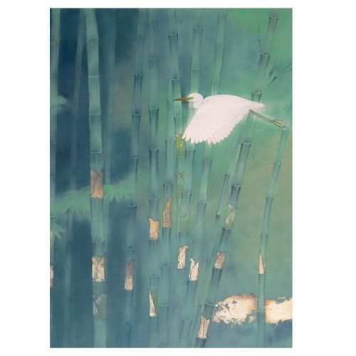 A LONE EGRET THREADS THE BAMBOO VEIL Zhiju-500pcs Puzzle-A Lone Egret Threads the Bamboo Veil