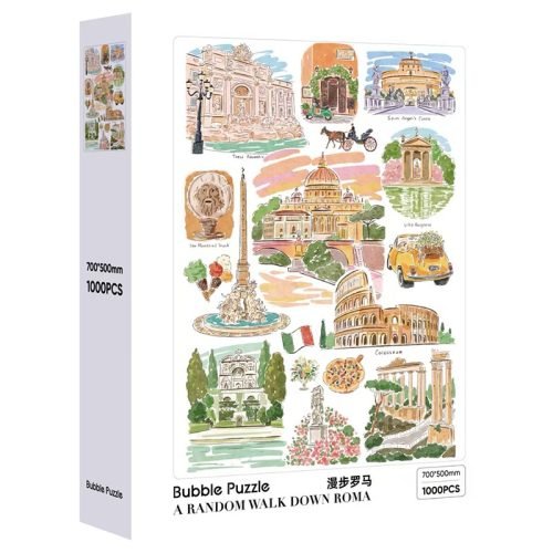 1000pcs Jigsaw Puzzle-Bubble Puzzle-A Random Walk Down Roma