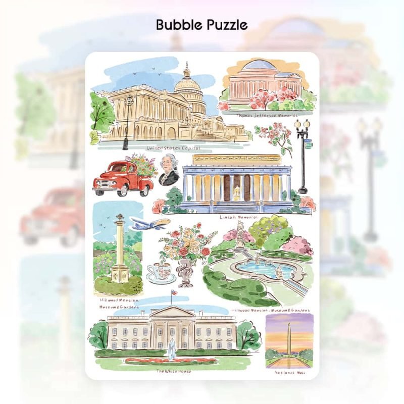 1000pcs Jigsaw Puzzle-Bubble Puzzle-A Random Walk Down Washington