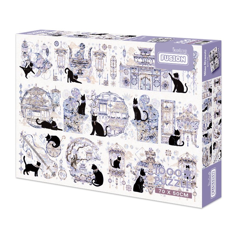 1000pcs Jigsaw Puzzle-Botop Fusion-Black Cat From Ming Dynasty