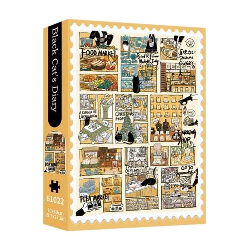 Black Cat's Diary (4) TKX-1000pcs Jigsaw Puzzle-Black Cat's Diary